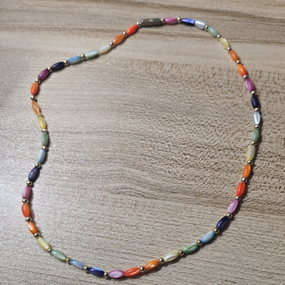 Multicolor Beaded Women's Necklace - Vibrant Summer Style